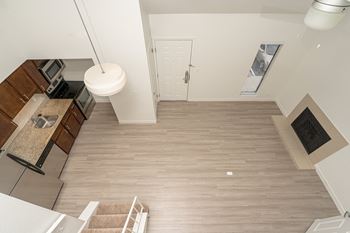 Kitchen with wooden cabinets
